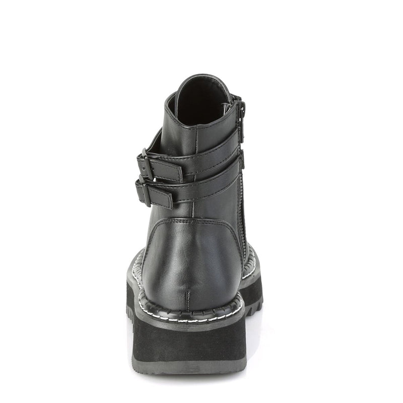 Demonia LILITH-152 Black Vegan Leather