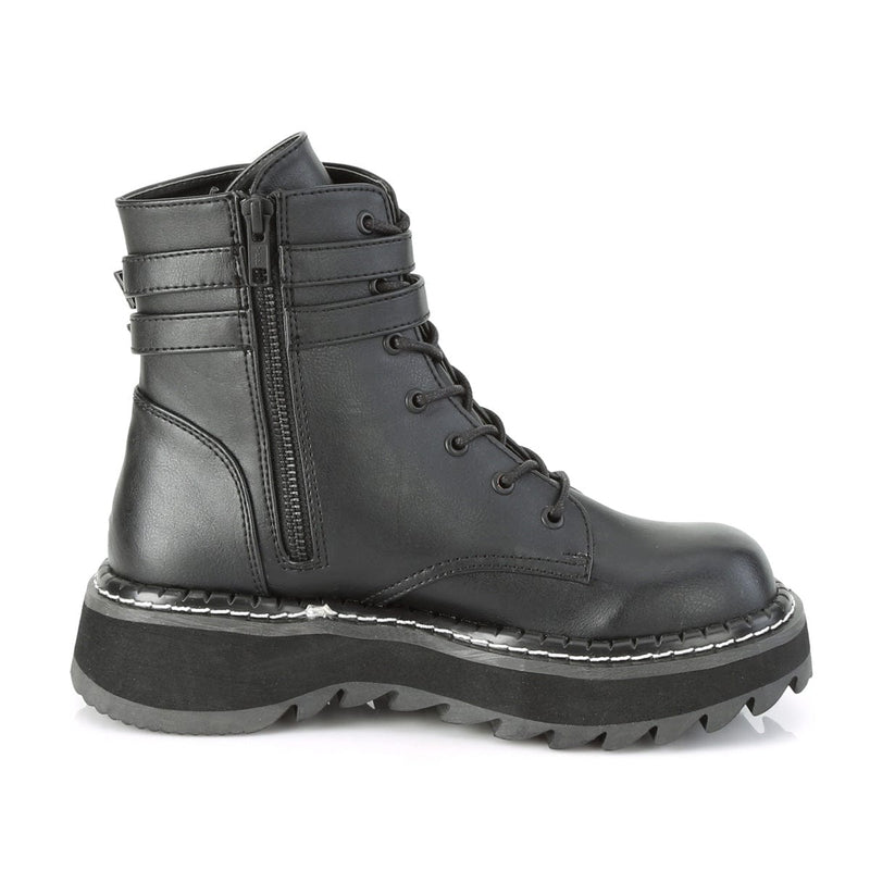 Demonia LILITH-152 Black Vegan Leather