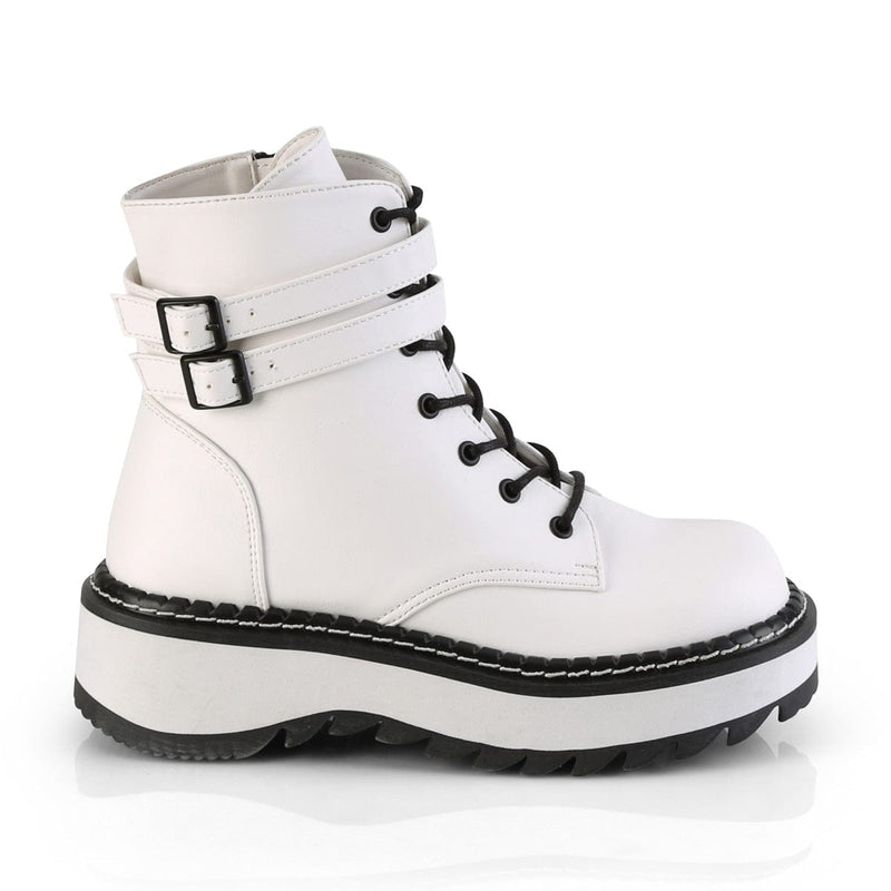 Demonia LILITH-152 White Vegan Leather