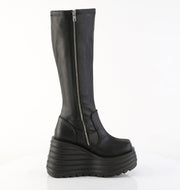 Demonia MORTE-300 Knee High Boot (Black Vegan Leather)