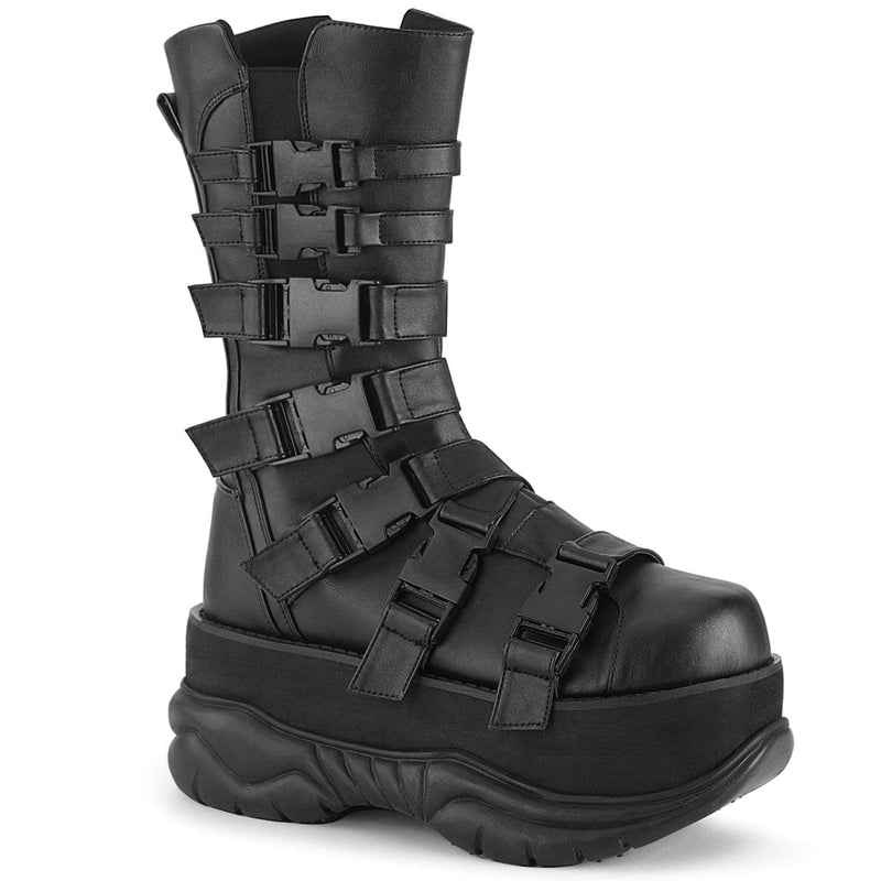 Demonia NEPTUNE-210 Mid-Calf Boot (Black Vegan Leather) 4