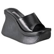 Demonia PACE-01 Sandal (Black Vegan Leather)