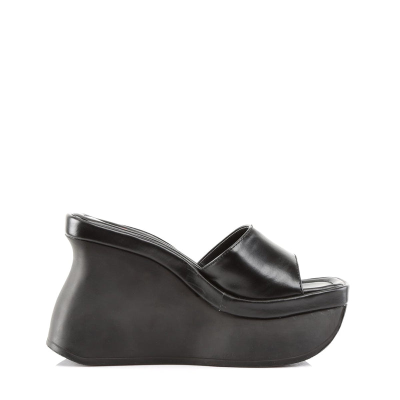 Demonia PACE-01 Sandal (Black Vegan Leather)