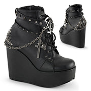 Demonia POISON-101 Ankle Boot (Black Vegan Leather)