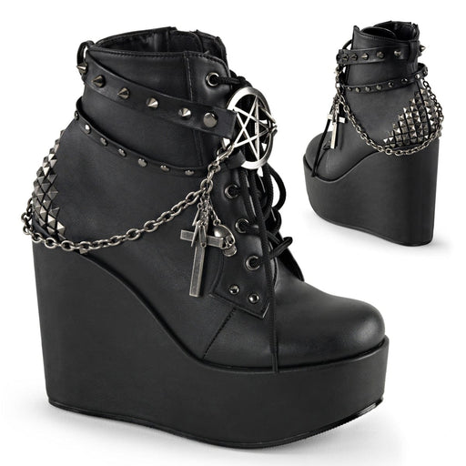 Demonia POISON-101 Ankle Boot (Black Vegan Leather)