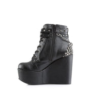 Demonia POISON-101 Ankle Boot (Black Vegan Leather)