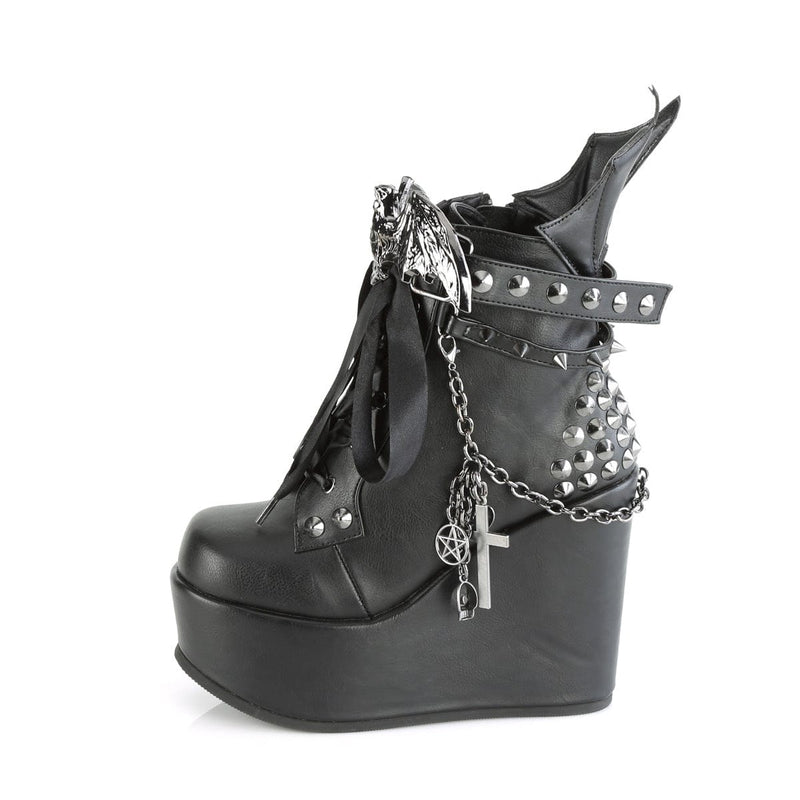 Demonia POISON-107 Black Vegan Leather