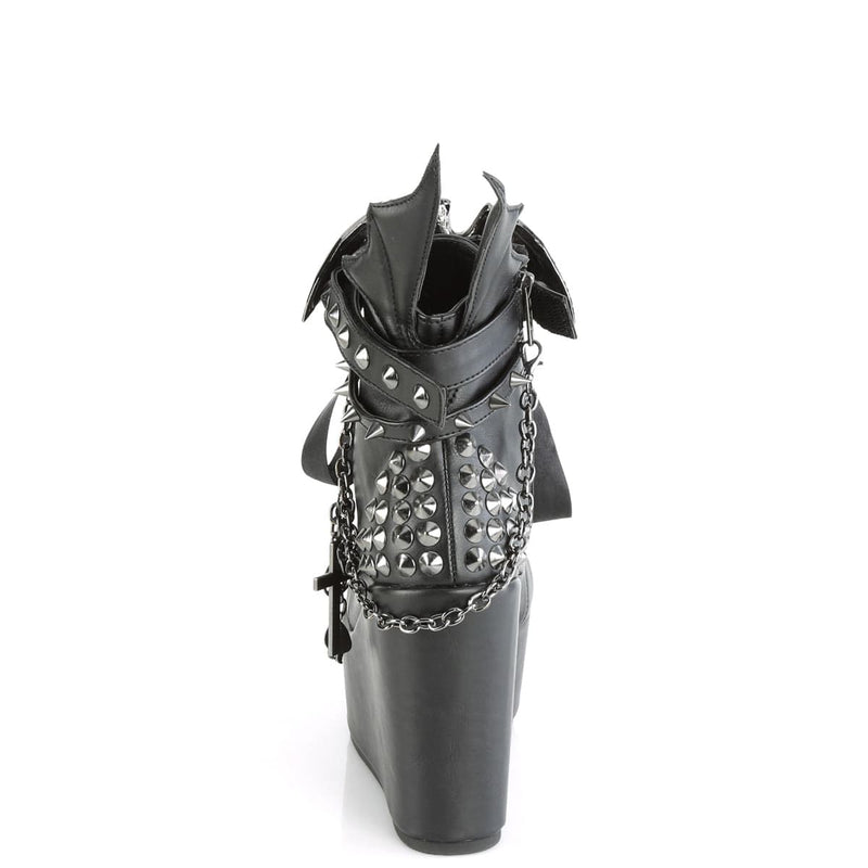 Demonia POISON-107 Black Vegan Leather