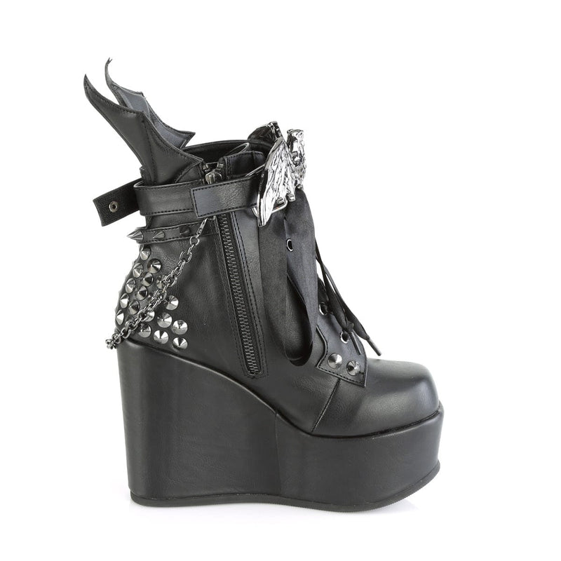 Demonia POISON-107 Black Vegan Leather