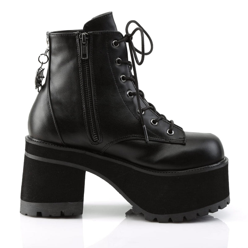 Demonia RANGER-105 Ankle Boot (Black Vegan Leather)