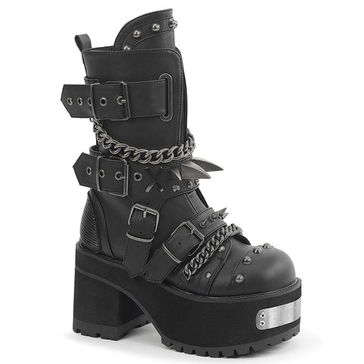Demonia RANGER-117 Black Vegan Leather  Ankle Boots