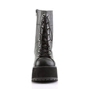 Demonia RANGER-301 Mid-Calf Boot (Black Vegan Leather)