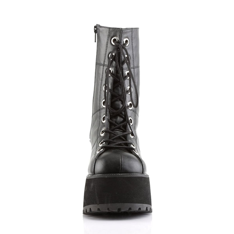 Demonia RANGER-301 Mid-Calf Boot (Black Vegan Leather)