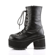 Demonia RANGER-301 Mid-Calf Boot (Black Vegan Leather)