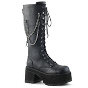 Demonia RANGER-303 Knee High Boot (Black Faux Leather) 4