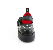 Demonia REBEL-01 Black Vegan Leather  Maryjane Shoes