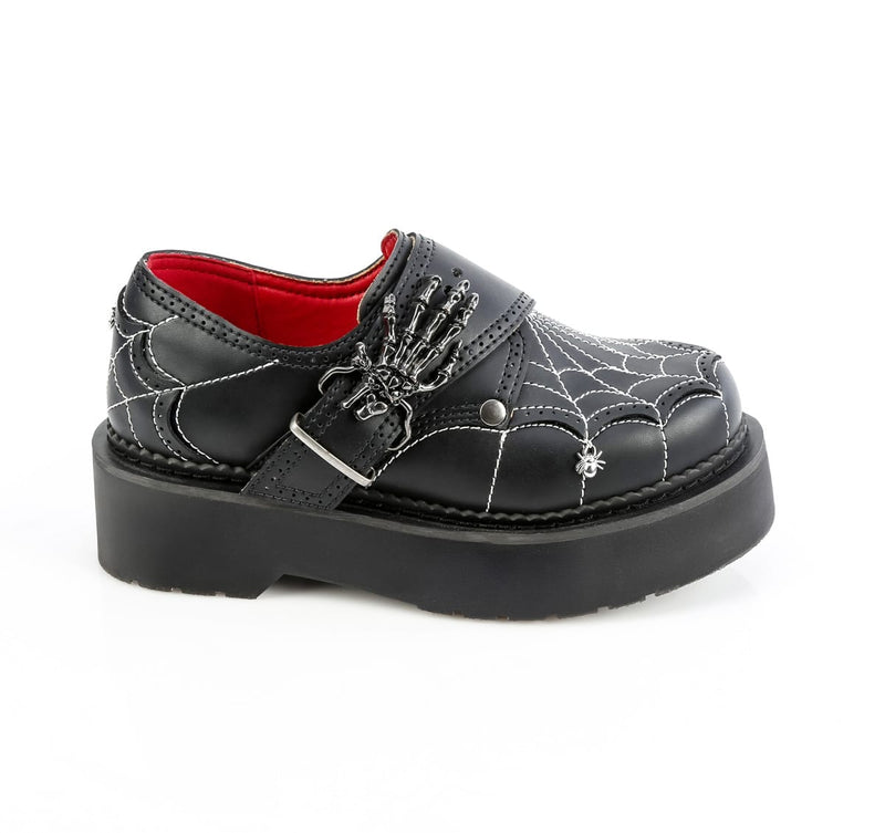 Demonia REBEL-03 Black Vegan Leather  Oxford shoes
