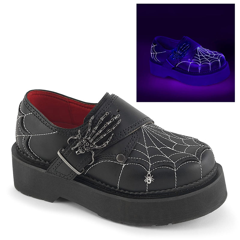 Demonia REBEL-03 Black Vegan Leather  Oxford shoes