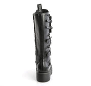 Demonia REBEL-200 Black Vegan Leather  Knee High Boots