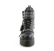 Demonia REBEL-52 Black Vegan Leather  Combat Boots