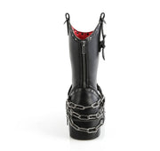 Demonia REBEL-56 Black Vegan Leather  Combat Boots