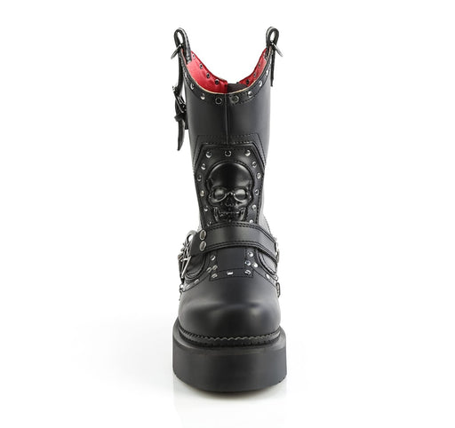 Demonia REBEL-56 Black Vegan Leather  Combat Boots