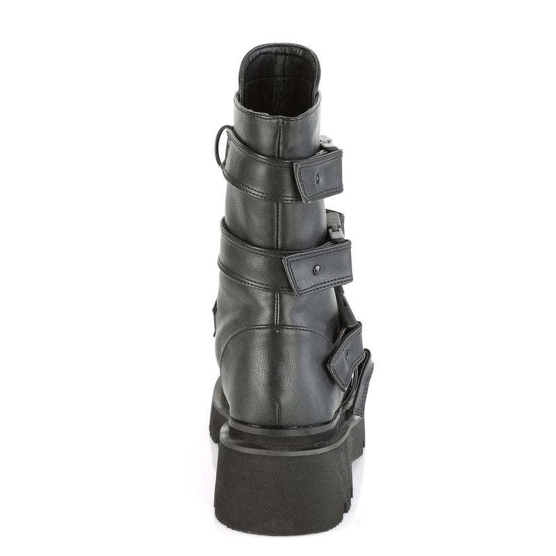 Demonia RENEGADE-55 Mid-Calf Boot (Black Vegan Leather)