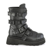 Demonia RENEGADE-55 Mid-Calf Boot (Black Vegan Leather)