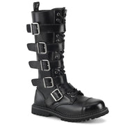 Demonia RIOT-18BK Knee High Boot (Black Leather) 4