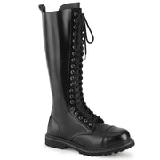 Demonia RIOT-20 Knee High Boot (Black Leather) 4
