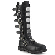 Demonia RIOT-21MP Knee High Boot (Black Vegan Leather) 4