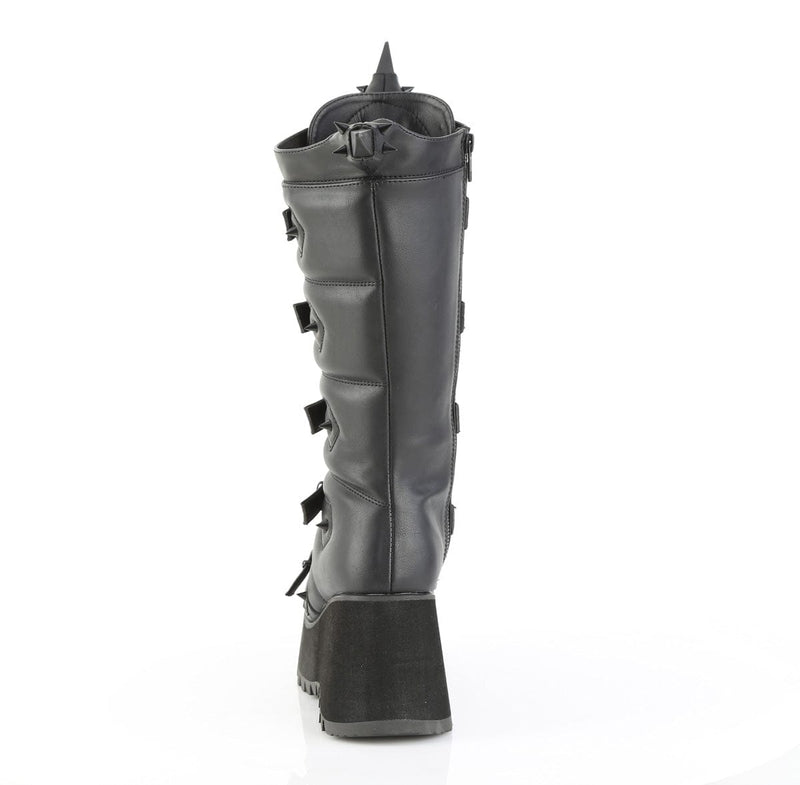 Demonia SCENE-157 Knee High Boot (Black Vegan Leather)