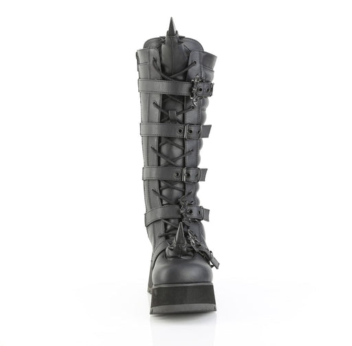 Demonia SCENE-157 Knee High Boot (Black Vegan Leather)