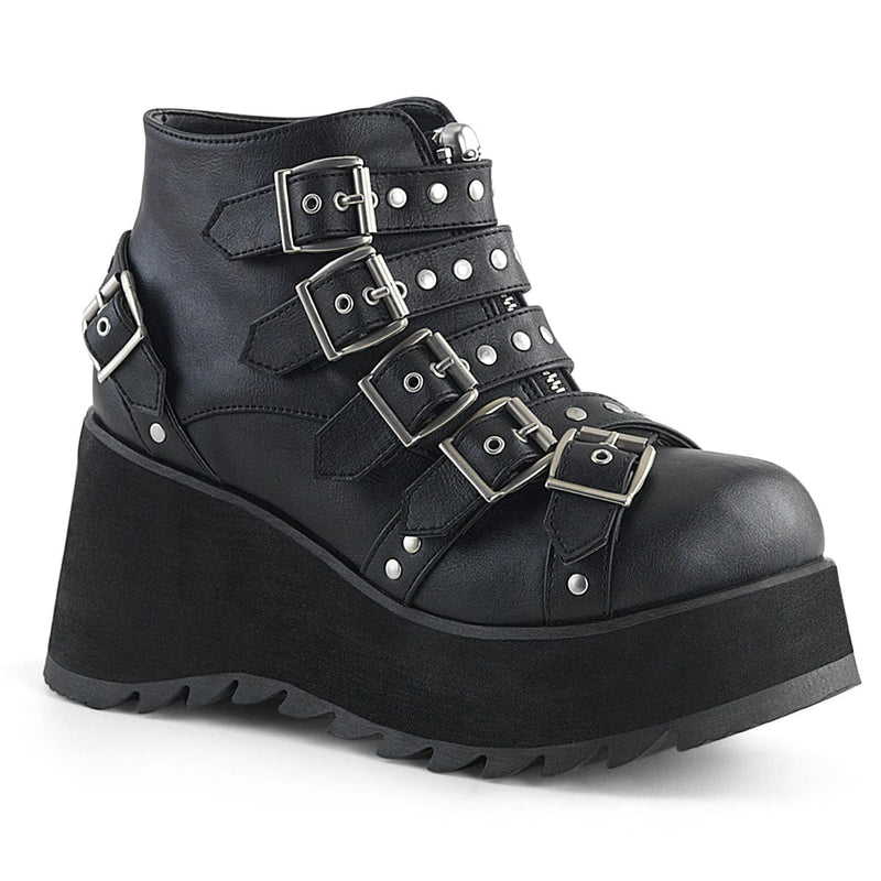 Demonia SCENE-30 Ankle Boot (Black Vegan Leather)