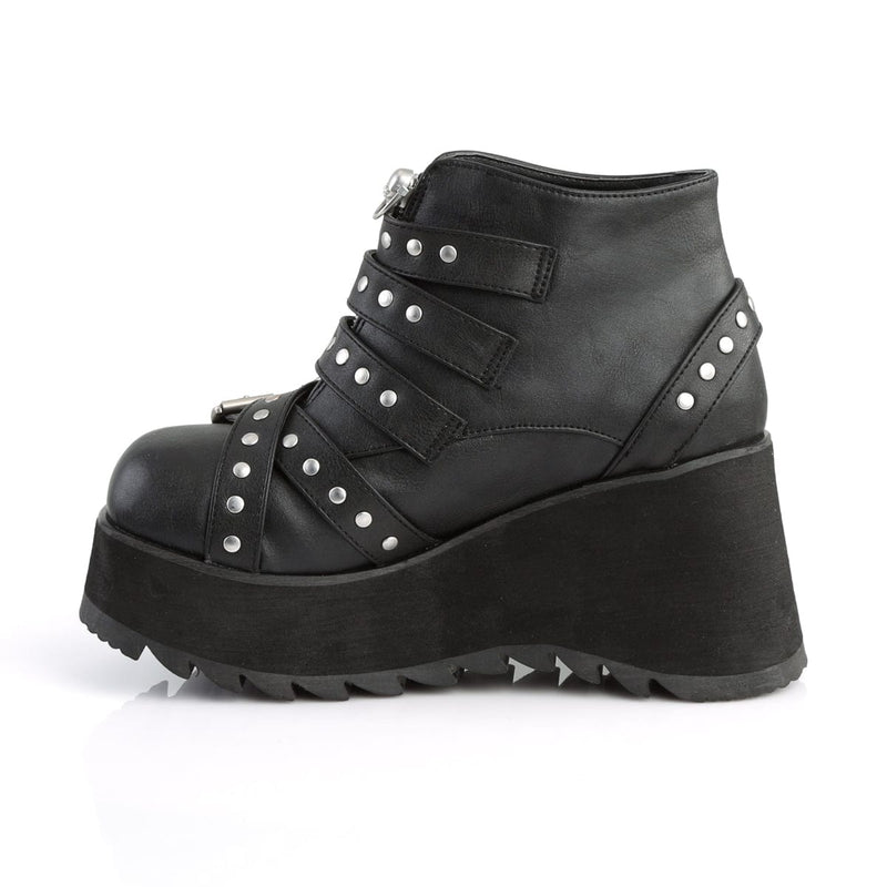 Demonia SCENE-30 Ankle Boot (Black Vegan Leather)