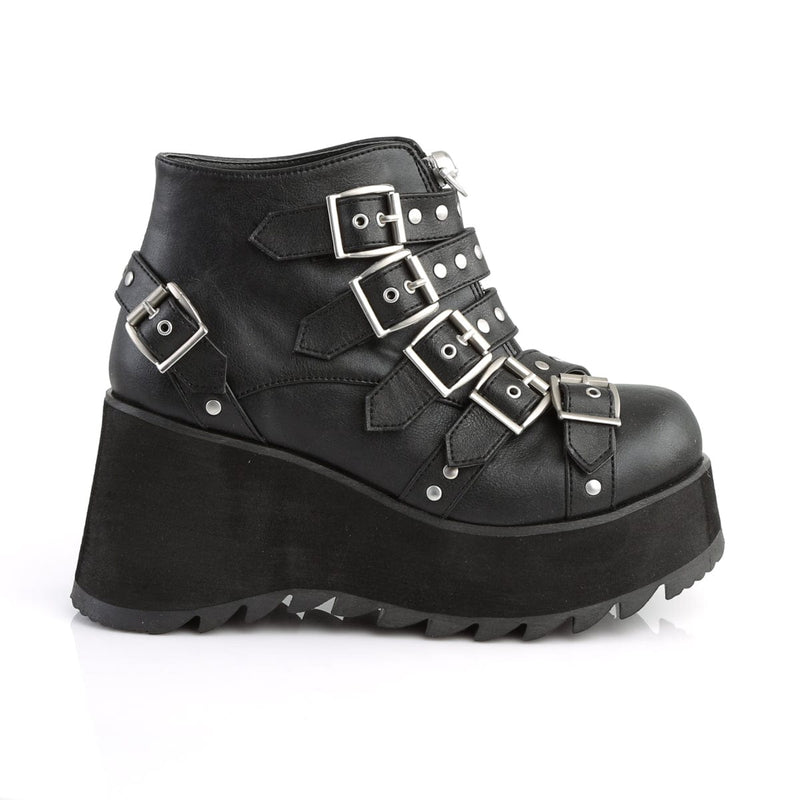 Demonia SCENE-30 Ankle Boot (Black Vegan Leather)