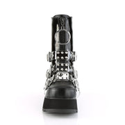 Demonia SCENE-51 Mid-Calf Boot (Black Patent-Black Vegan Leather)