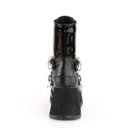 Demonia SCENE-51 Mid-Calf Boot (Black Patent-Black Vegan Leather)