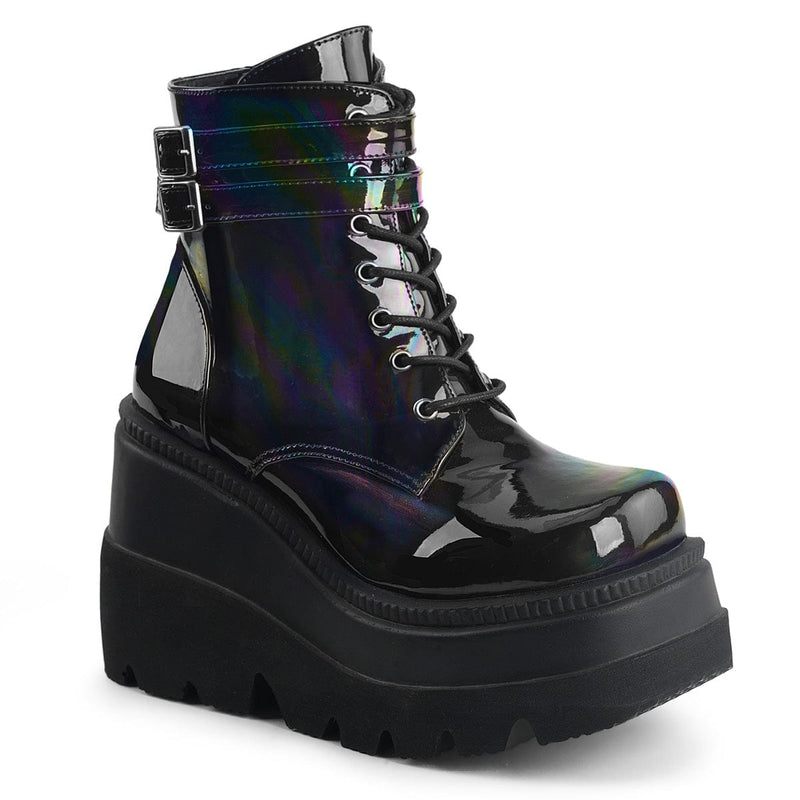 Demonia SHAKER-52 Ankle Boot (Black Hologram)