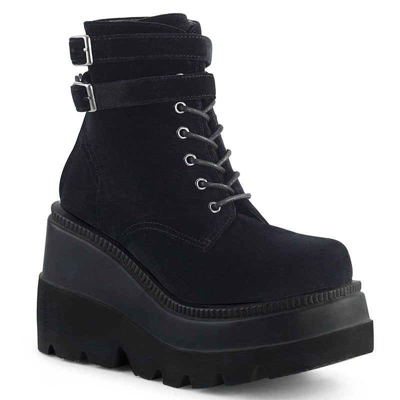 Demonia SHAKER-52 Ankle Boot (Black Velvet)