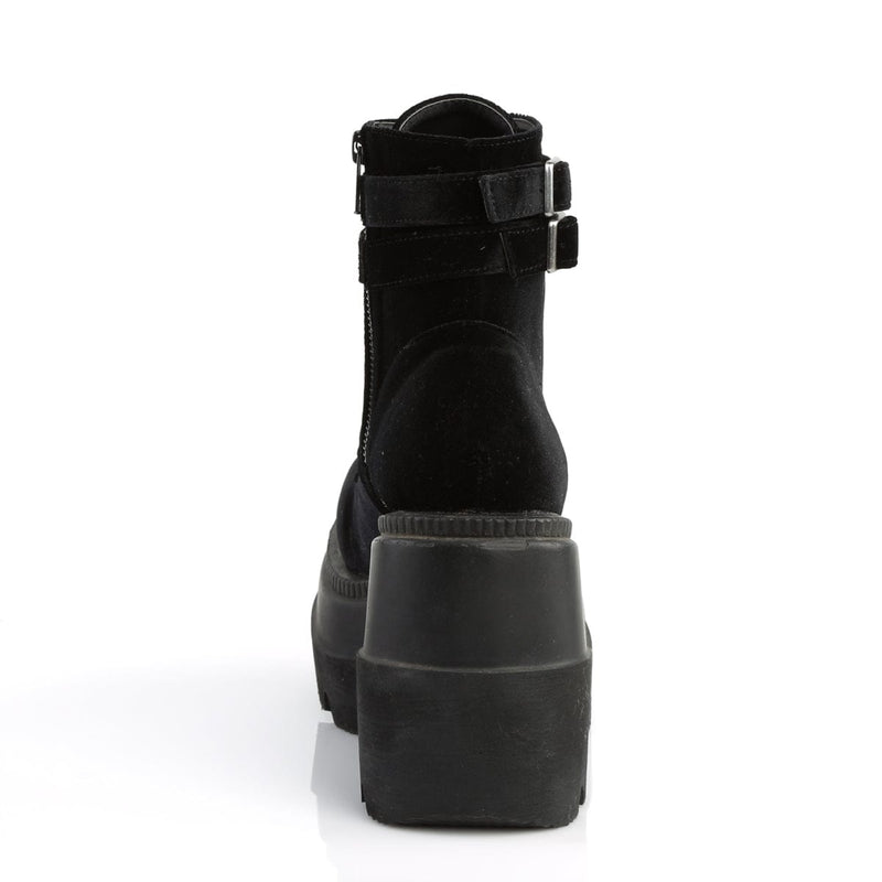 Demonia SHAKER-52 Ankle Boot (Black Velvet)