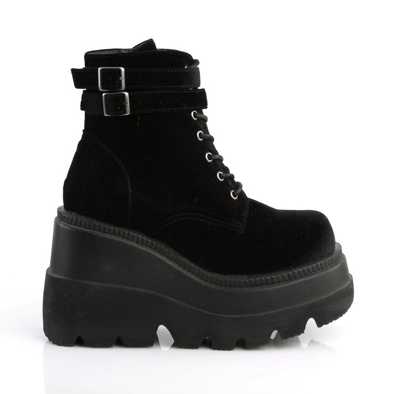 Demonia SHAKER-52 Ankle Boot (Black Velvet)
