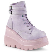Demonia SHAKER-52 Ankle Boot (Lavender Vegan Suede) 5