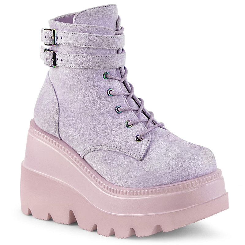 Demonia SHAKER-52 Ankle Boot (Lavender Vegan Suede) 5