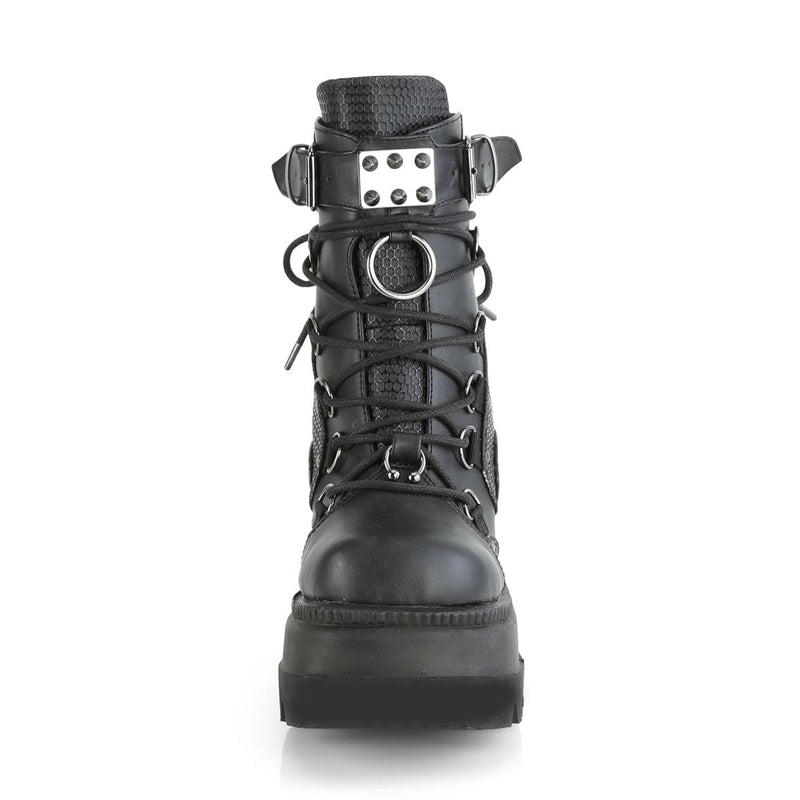 Demonia SHAKER-60 Ankle Boot (Black Vegan Leather)