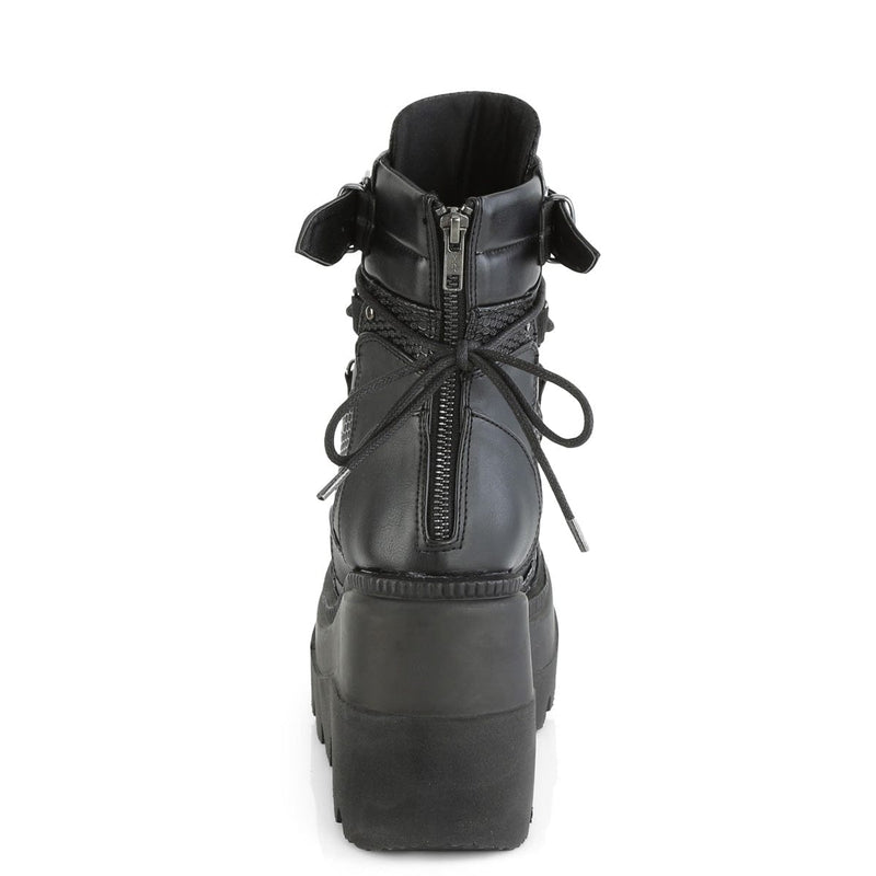 Demonia SHAKER-60 Ankle Boot (Black Vegan Leather)