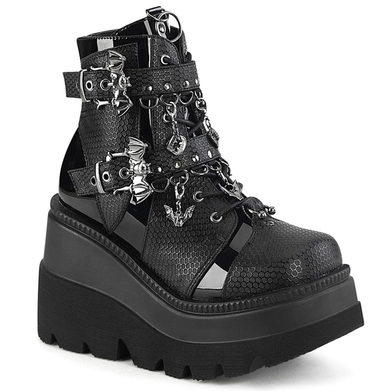 Demonia SHAKER-66 Ankle Boot (Black Vegan Leather) 5