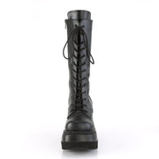Demonia SHAKER-72 Mid-Calf Boot (Black Vegan Leather)