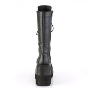 Demonia SHAKER-72 Mid-Calf Boot (Black Vegan Leather)