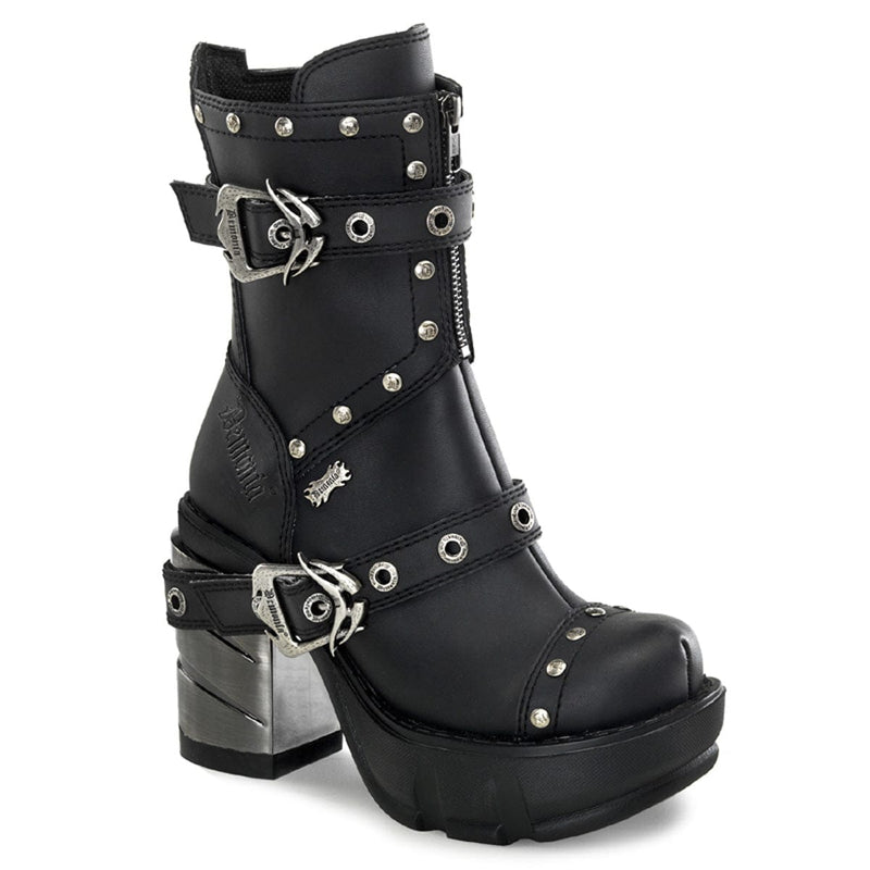 Demonia SINISTER-201 Black Vegan Leather